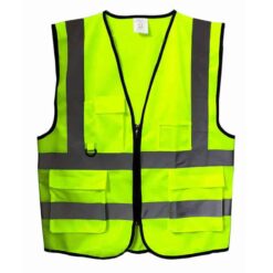 เสื้อจราจรสีเขียว ซิปกลาง