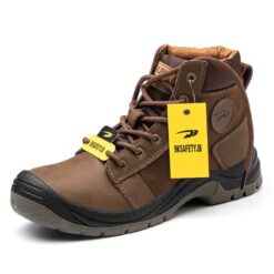 รองเท้า safety สีน้ำตาล